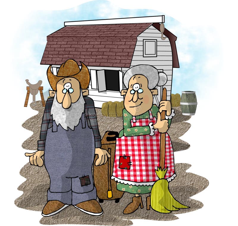 Farmer in the dell stock illustration. Illustration of wife - 54751