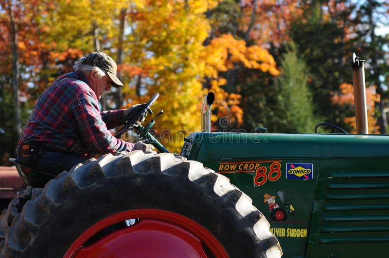 Farmer His Tractor Fall Fair Sandwich New Hampshire Stock Photos Free