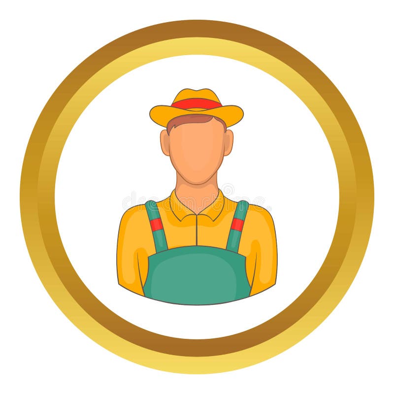 Farmer icon stock illustration. Illustration of farmer - 124917411