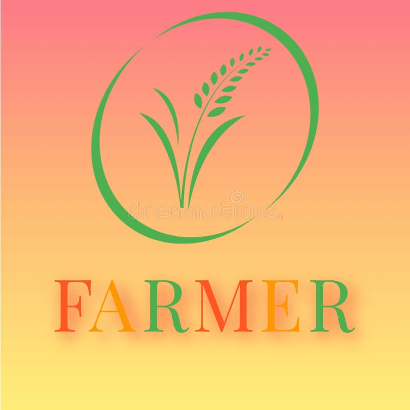 Farmer Logo , Colour Logo , Yellow , Green , Red , Poster , Stock