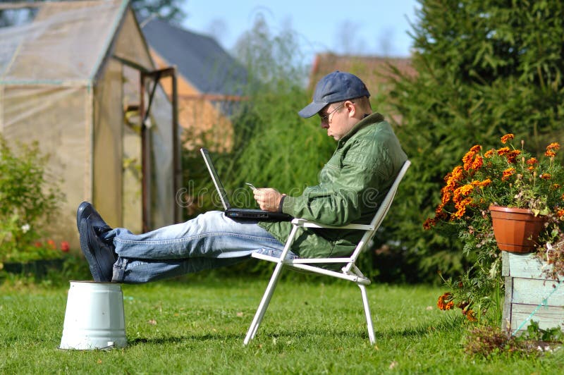 Farmer making payment