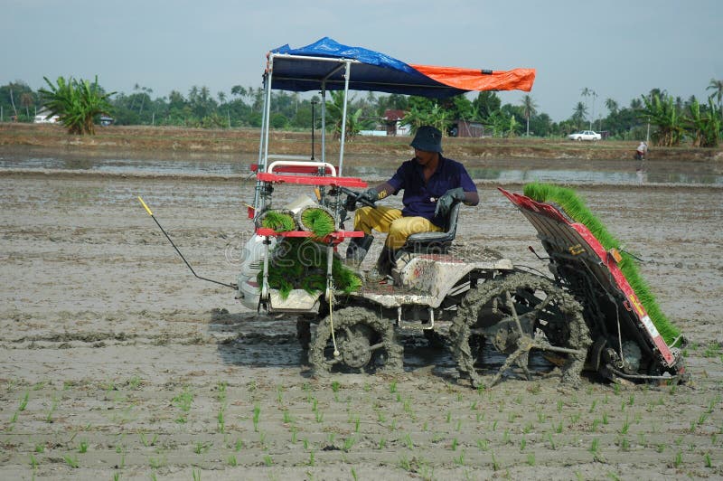 Farmer and plough machine