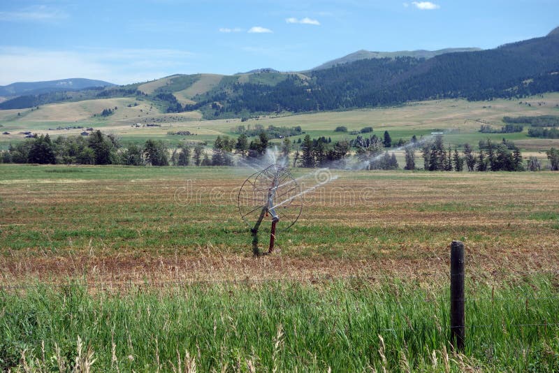 A Farm Irrigation System at Work in Idaho Stock Image Image of summer