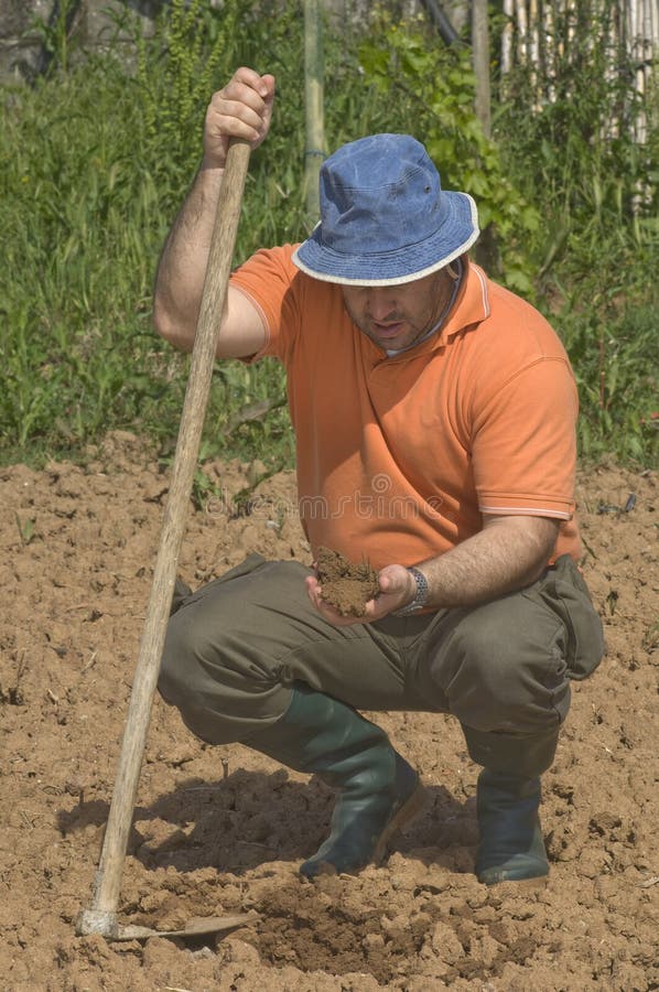 Farmer working on the farm