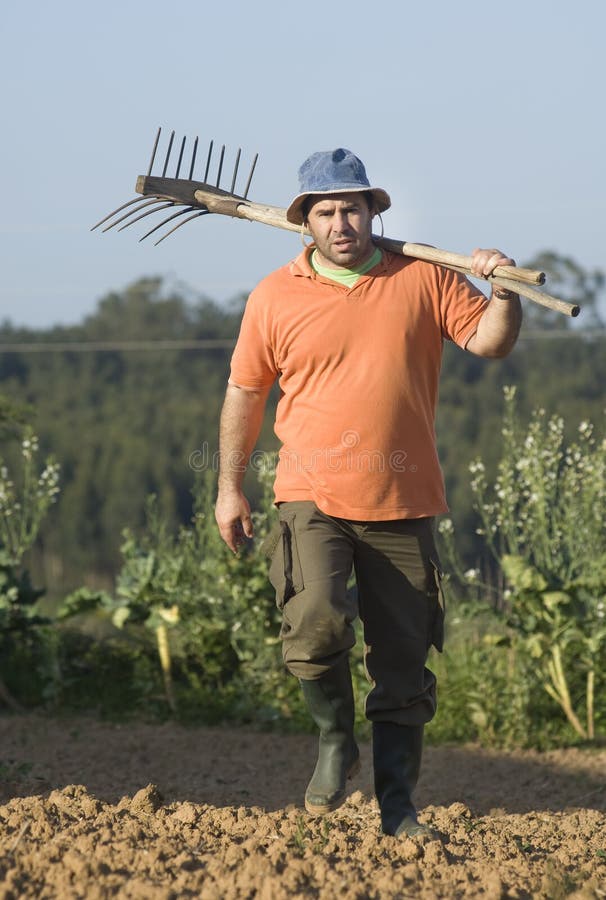 Farmer working on the farm