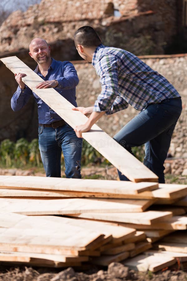Farmers Working with Construction Materials Stock Photo Image of farm