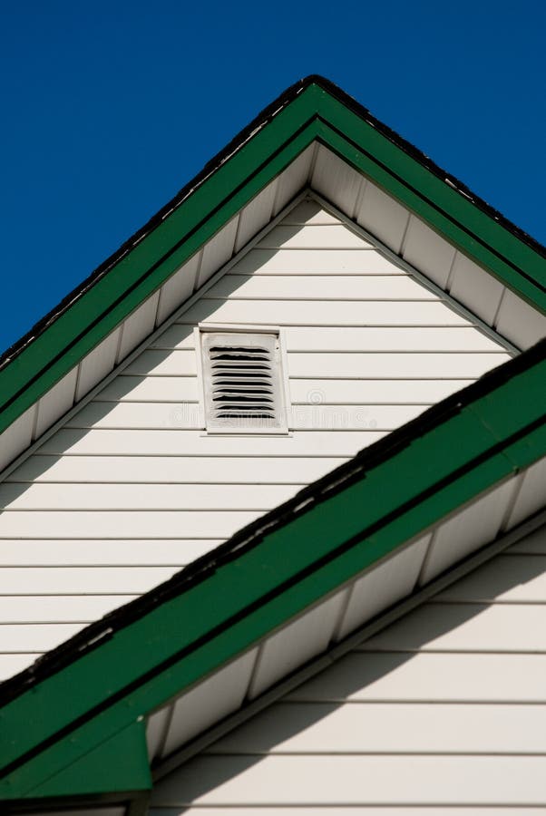 Farmhouse Roof Peak Against A Blue Sky. Picture Image 15710247