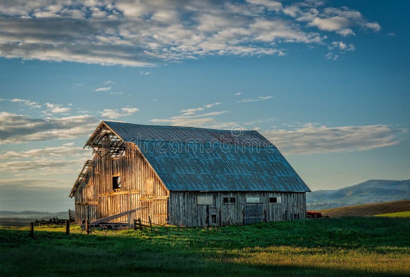 Farmland of the Palouse, Near Pullman, Washington State Stock Photo