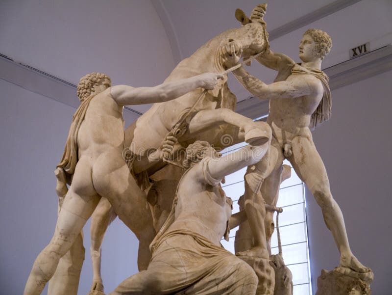 The Farnese Bull discovered in the Ruined City of Pompeii Italy