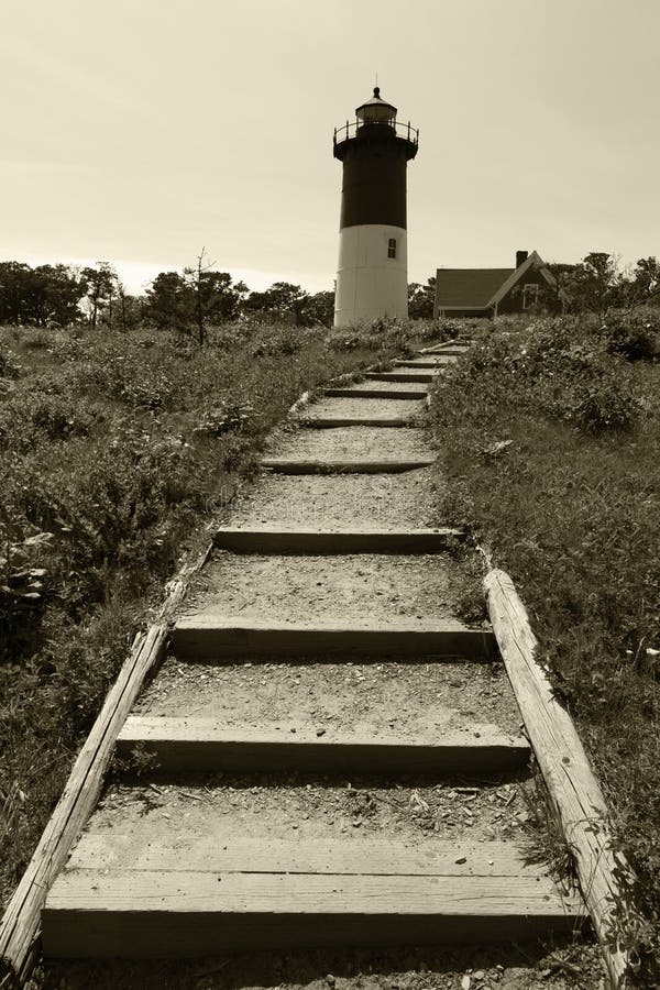 Sepia tone photo of an old lighthouse. Sepia tone photo of an old lighthouse.