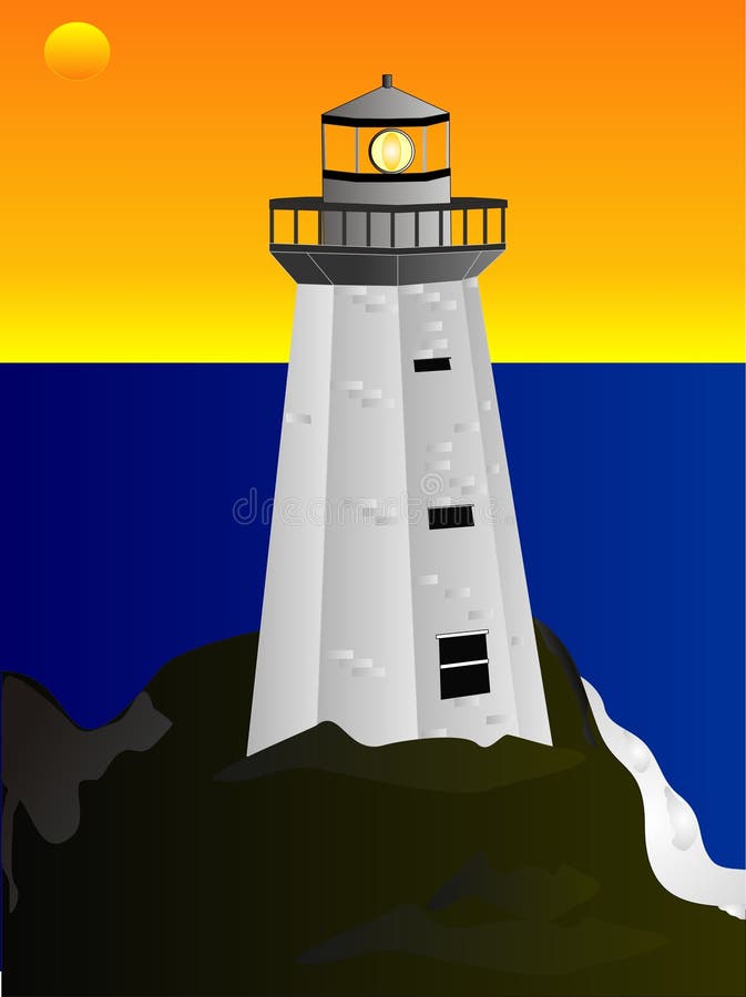 Faro royalty illustrazione gratis Faro royalty illustrazione gratis
