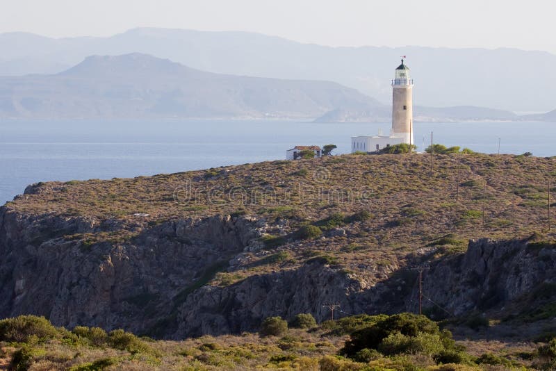Faro de la isla de Kithira fotos de archivo Faro de la isla de Kithira fotos de archivo