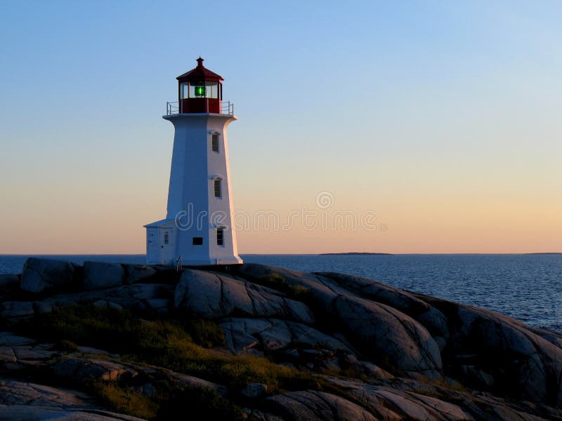 Faro della baia della Peggy fotografia stock Faro della baia della Peggy fotografia stock