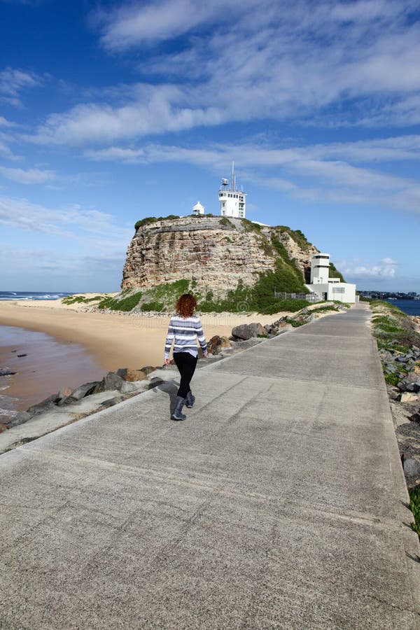 Faro di Nobby - Newcastle Australia immagini stock Faro di Nobby - Newcastle Australia immagini stock