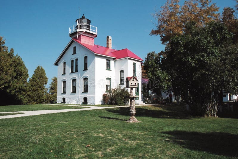 Faro en Michigan norteño foto de archivo Faro en Michigan norteño foto de archivo