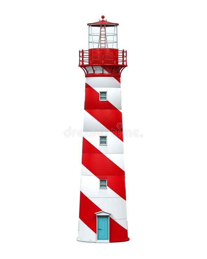 Faro rosso isolato illustrazione vettoriale Faro rosso isolato illustrazione vettoriale