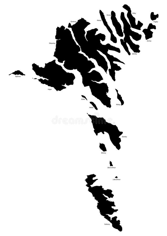 Faroe Islands Map Cdr Format Stock