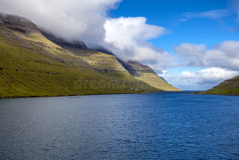 Faroe wyspa, północny atlantyk zdjęcia stock