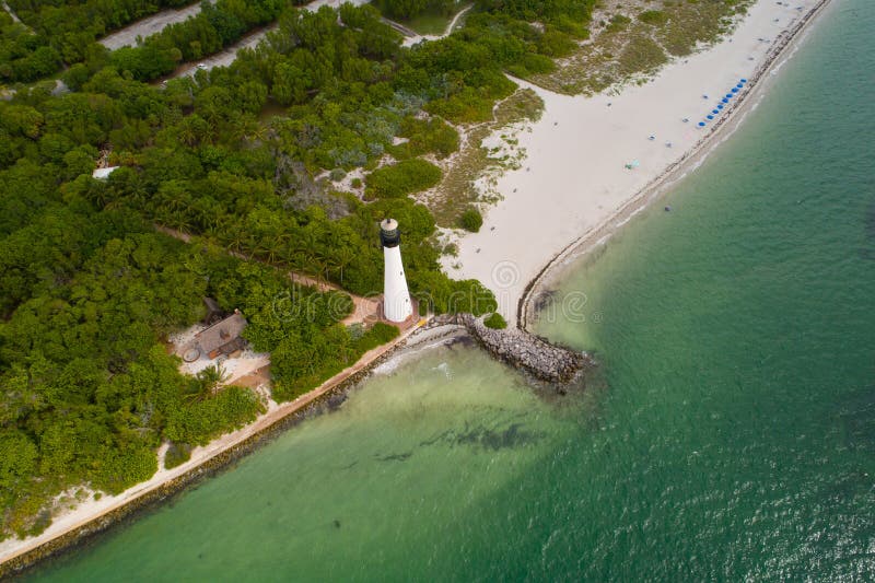Farol de Florida Key Biscayne do cabo imagem de stock Farol de Florida Key Biscayne do cabo imagem de stock