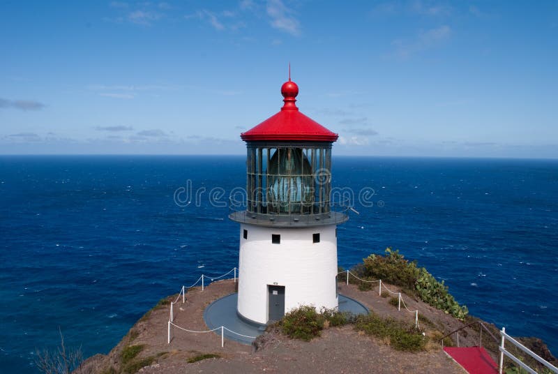 Farol de Makapuu, Oahu, Havaí fotografia de stock