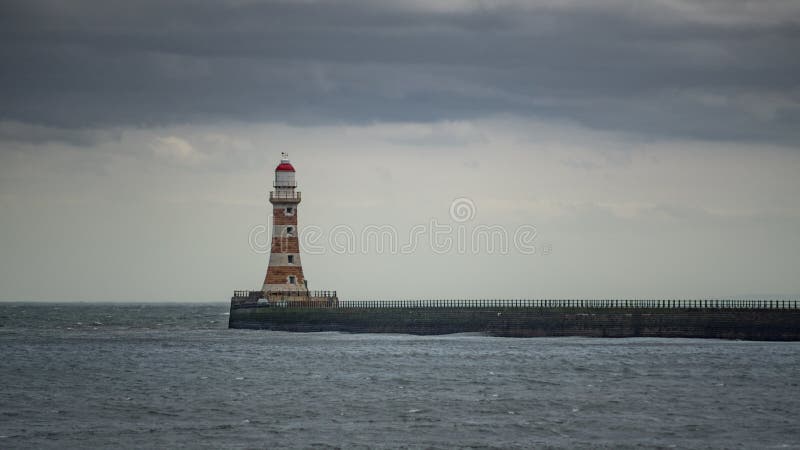 Farol de Roker Localizado em Sunderland imagens de stock Farol de Roker Localizado em Sunderland imagens de stock