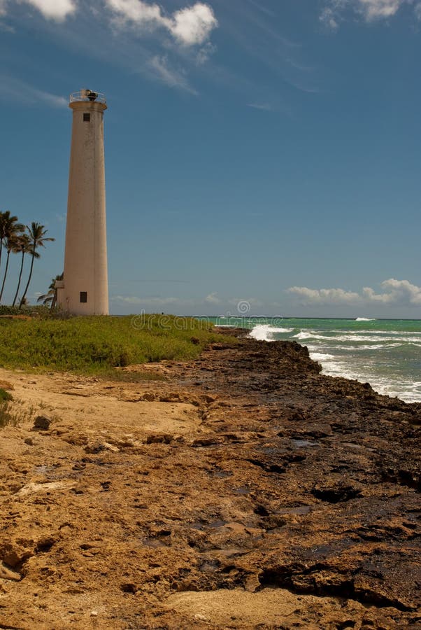 Farol litoral foto de stock