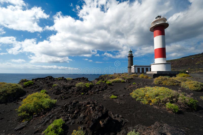 Faros, Punto de Fuencaliente, La Palma imágenes de archivo libres de regalías Faros, Punto de Fuencaliente, La Palma imágenes de archivo libres de regalías
