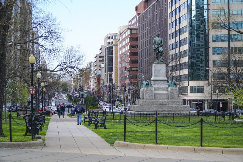 Farragut Square in Washington DC WASHINGTON DC COLUMBIA APRIL 7