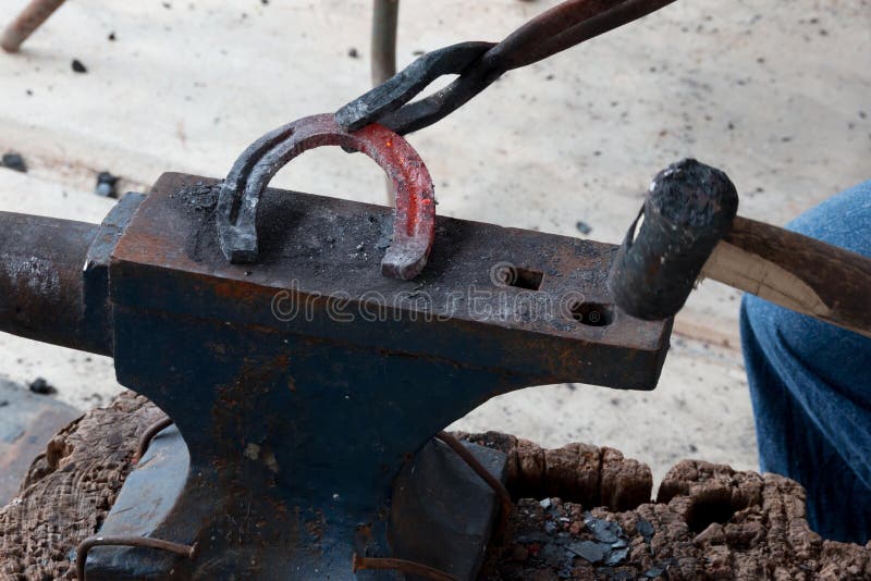Farrier making horseshoe stock image. Image of metalwork 29951265