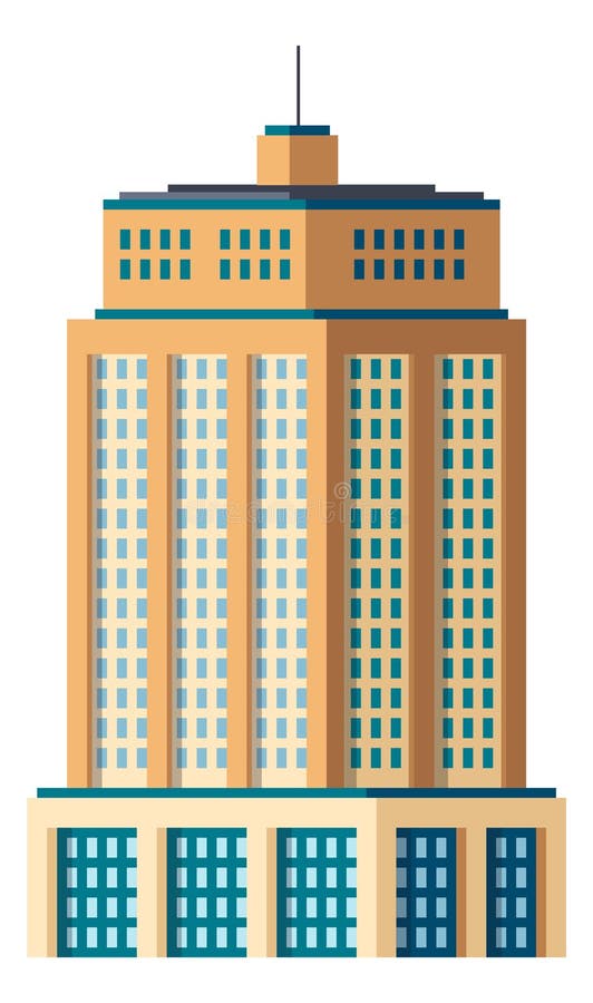 Fasada budynku w centrum miasta. symbol architektury miejskiej. ikona drapacza chmur. ikona programu skyscraper wyizolowana na białym tle.