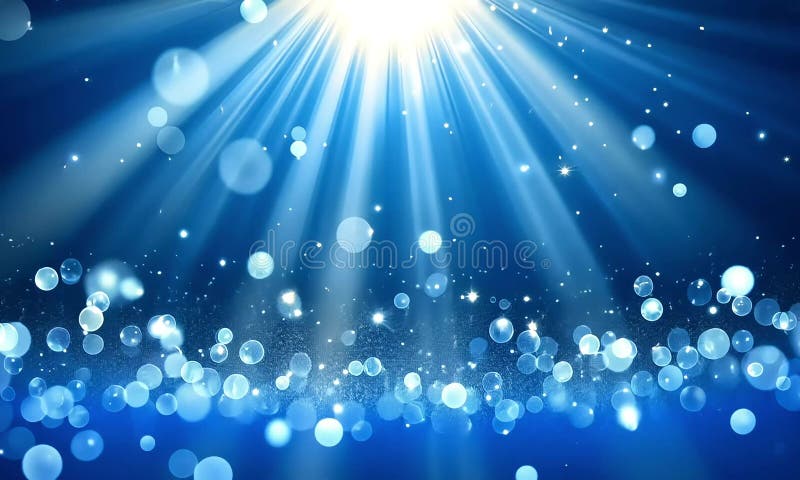 Fasciculele de lumină albastră atât fundalul cât și fundalul unui eveniment festiv strălucitor stock illustration