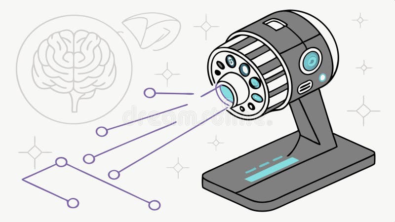 Fasciculul proiectorului pentru dispozitivul cu tehnologie de lumină și designul vectorului sursei de lumină Generativ AI royalty free illustration