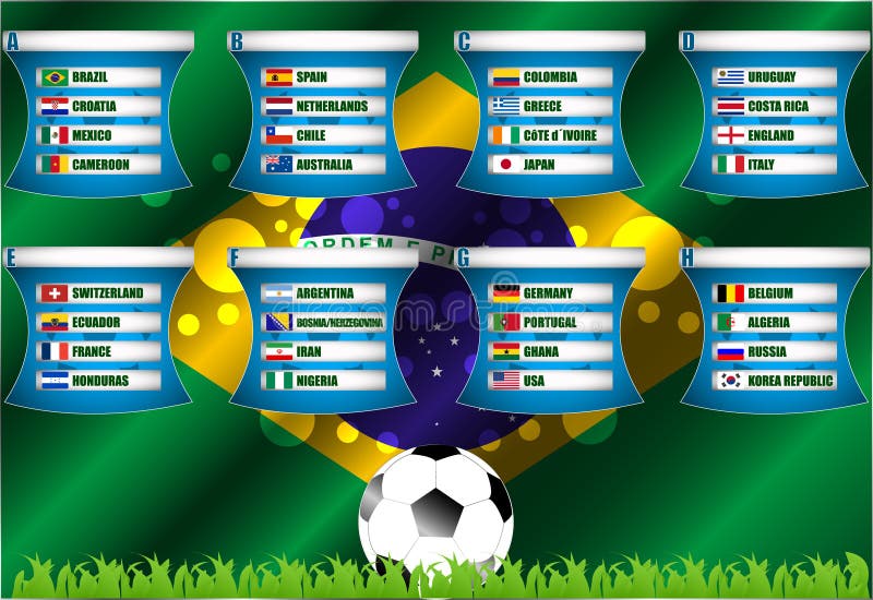 Fase brasileira do grupo do campeonato ilustração do vetor Fase brasileira do grupo do campeonato ilustração do vetor