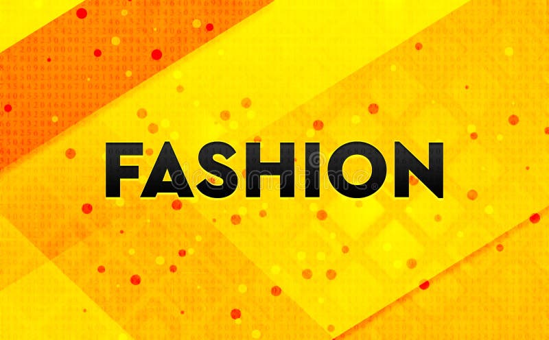 Fashion Abstract Digital Banner Yellow Background Stock Illustration -  Illustration of appearance, design: 154747537