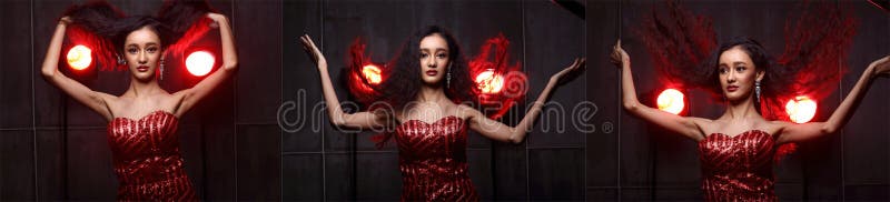 Fashion Asian Woman with Update style and make up Hairstyle royalty free stock images Fashion Asian Woman with Update style and make up Hairstyle royalty free stock images