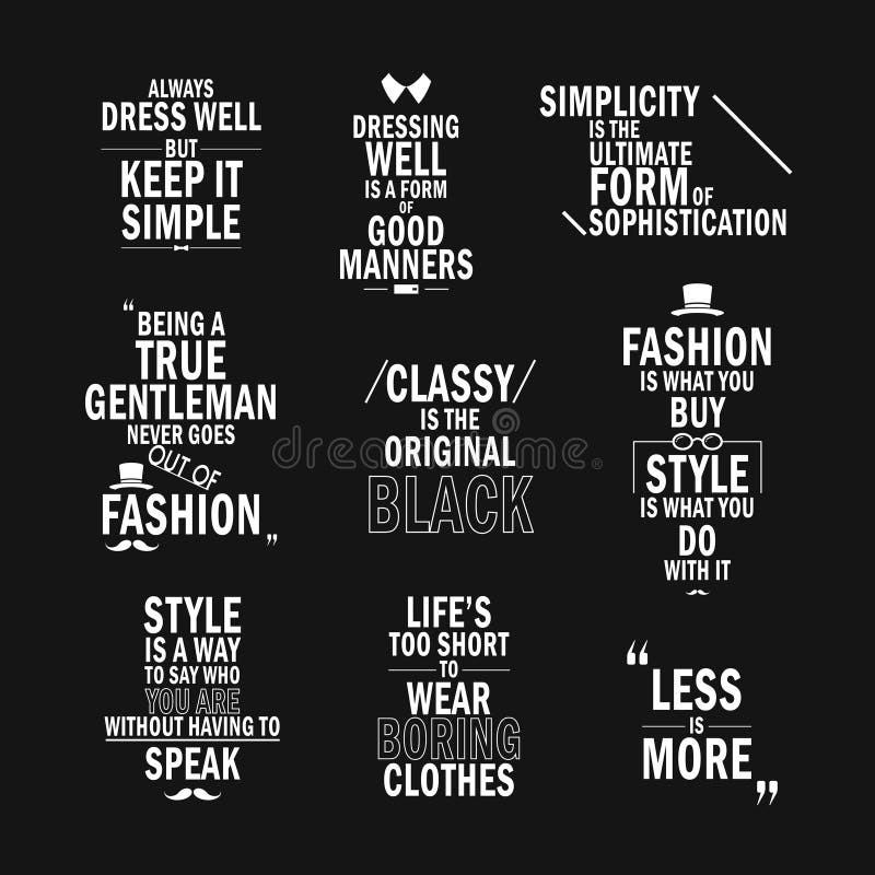 Fashion Attitude Quotes Set Stock Vector - Image: 53814161