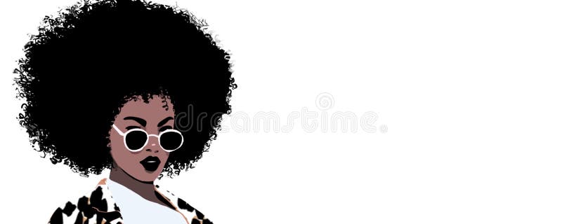 Fashion banner woman african