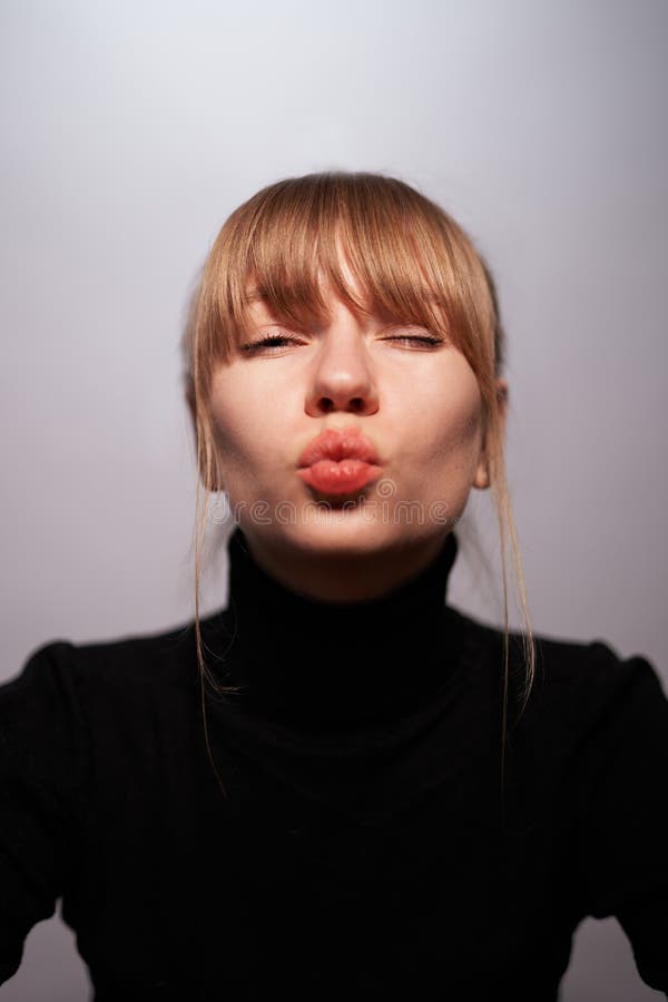 Blonde Girl Duck Face