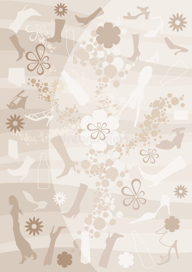 Fashion, bottle and floral background