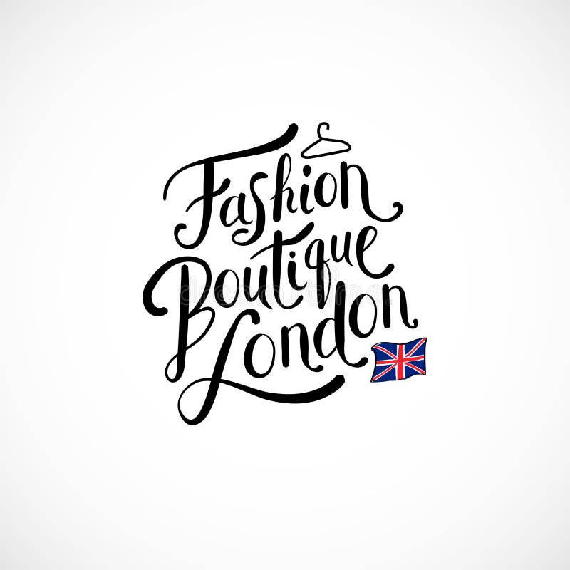 Fashion Boutique London Concept on White vector illustration Fashion Boutique London Concept on White vector illustration
