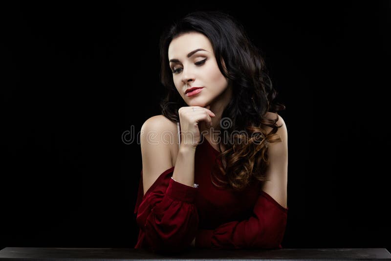 Brunette Girl Holding Something Special Stock Photo - Image of cute ...