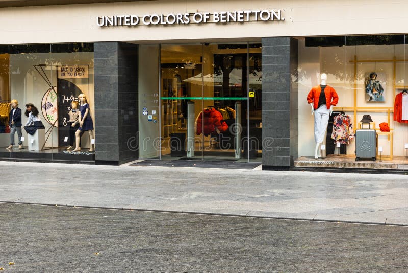 Fashion Clothing Store Entrance of United Colors of Benetton. Kaunas ...