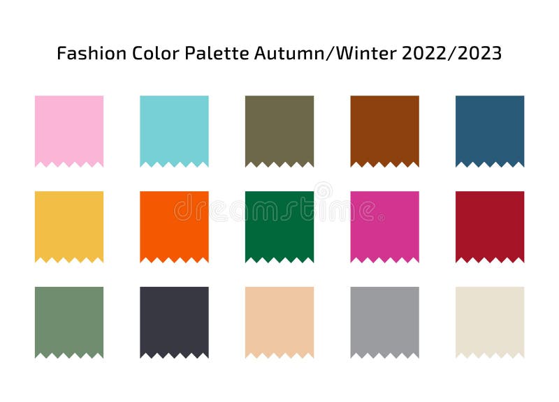 Fashion Color Palette 2022. Fall Winter 2023 Trend Colour Forecast ...