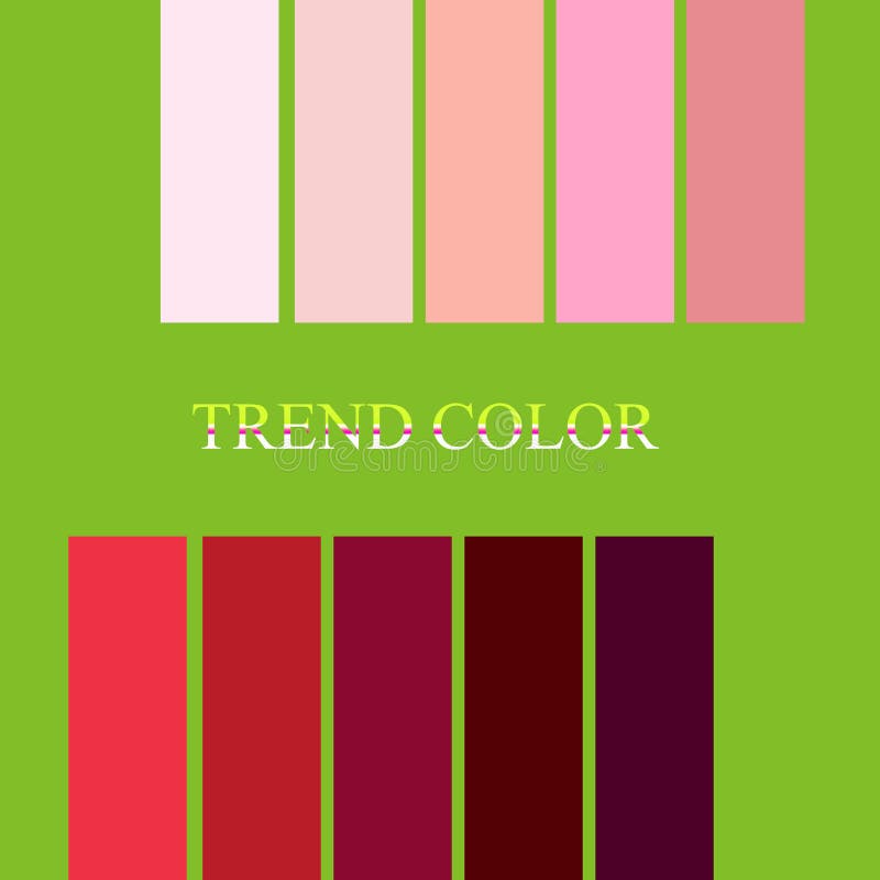 Fashion Color Palettes Trend On Green Lime Pantone Color 19 Trend Stock Illustration Illustration Of Matching Office