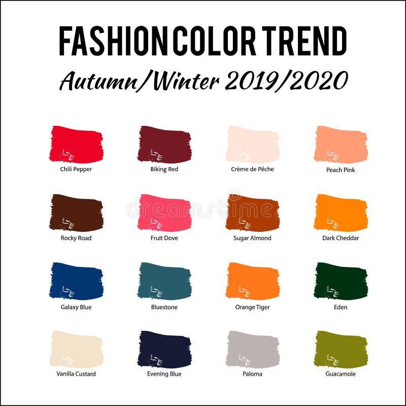 Fashion Color Trend Autumn Winter 2020-2021. Palette Fashion Colors ...