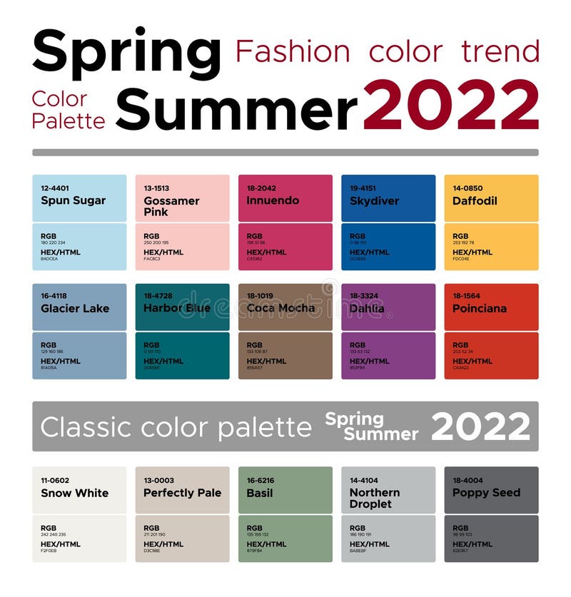 Fashion Color Trends Spring Summer 2021. Palette Fashion Colors Guide ...