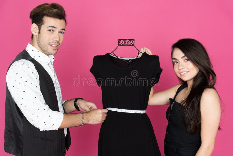 Fashion Designer and Assistant Stock Photo Image of seamstress