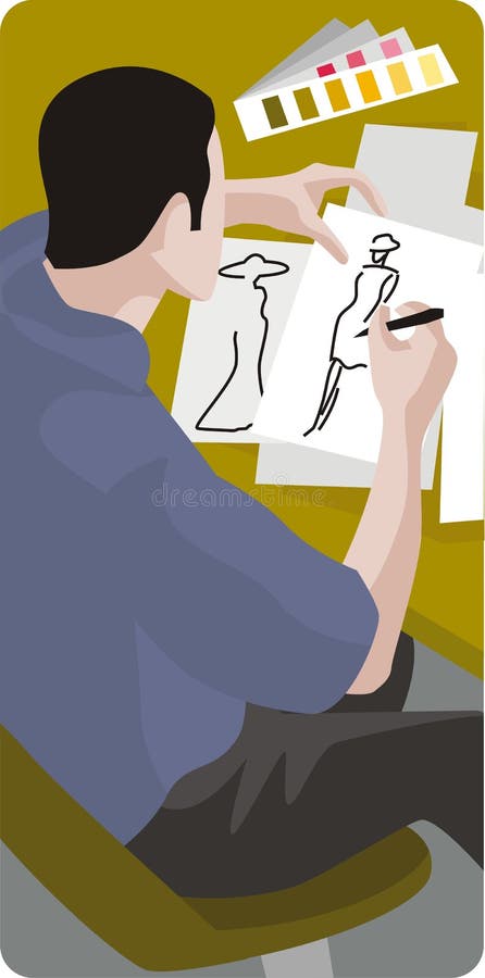 Fashion Designer Illustration royalty free illustration