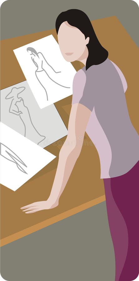 Fashion Designer Illustration royalty free illustration