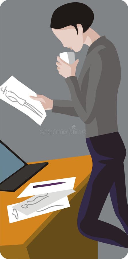 Fashion Designer Illustration stock illustration